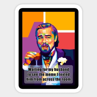 DiCaprio Meme Wpap Pop Art Sticker